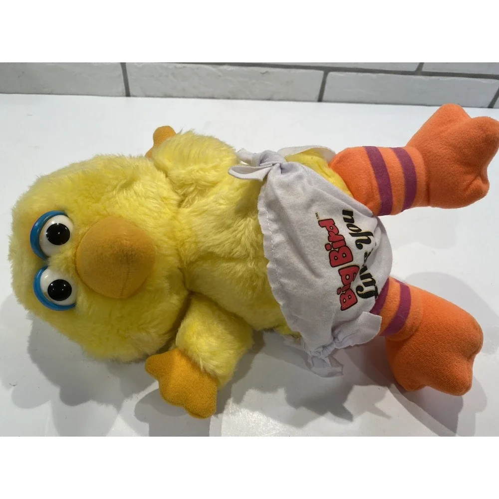 Vintage Hasbro Sesame‎ Street Softie Baby Big Bird W/ Luv Diaper Plush